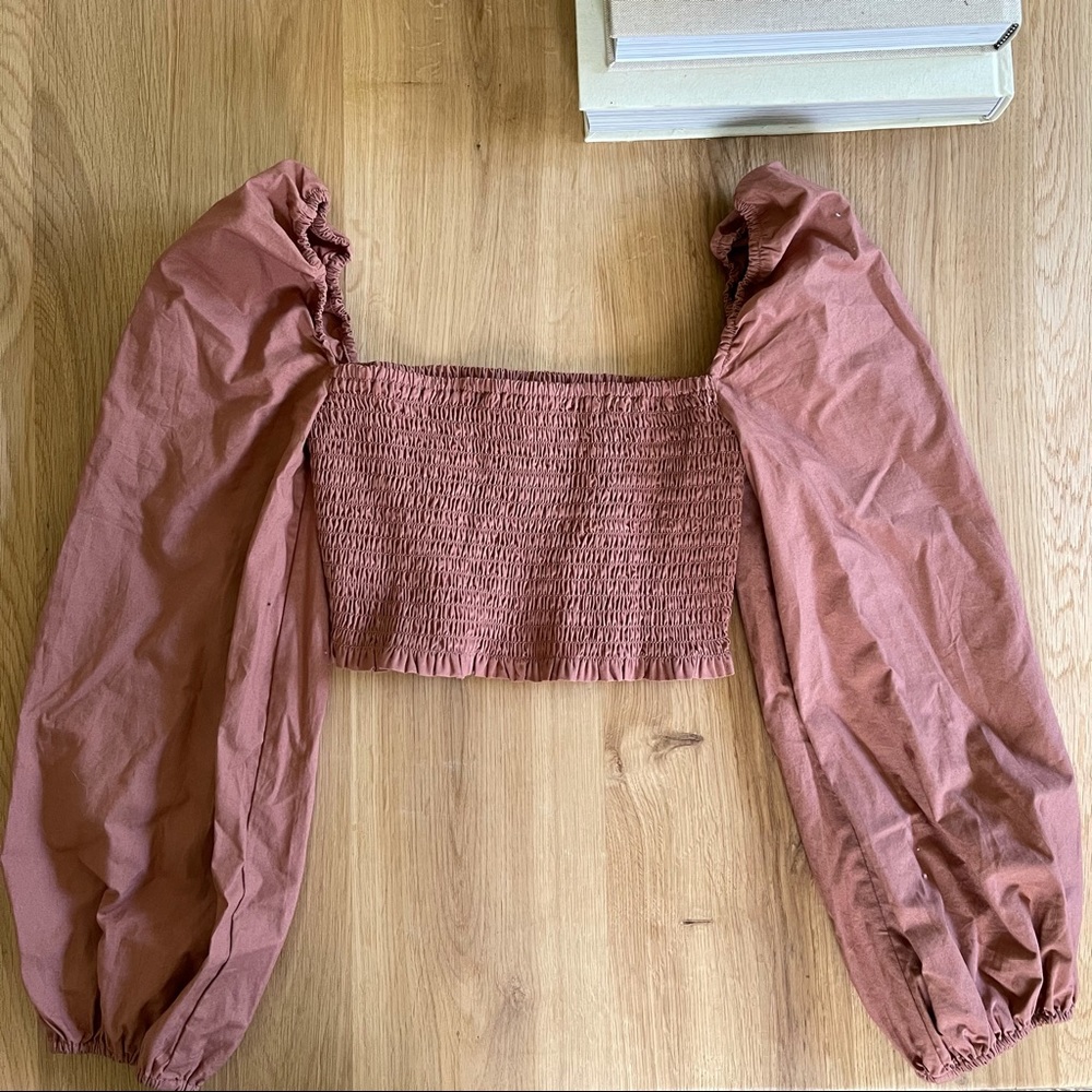 Aritzia Smocked Crop Top